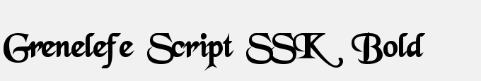 Grenelefe Script SSK Bold